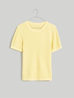 Madewell x Rivet & Thread Sia Waffle Tee in Pale Daffodil